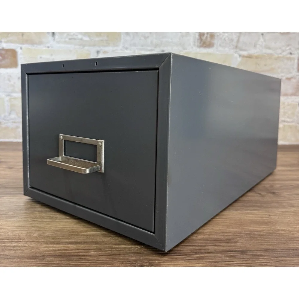 Vintage Steelmaster 5x8 Steel Index Card File Drawer Gray Metal Cabinet USA